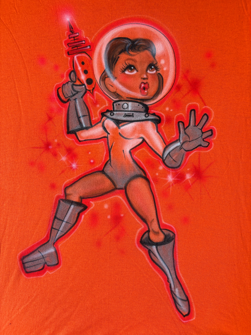 Space Girl And The World of Tomorrow Airbrushed Tee