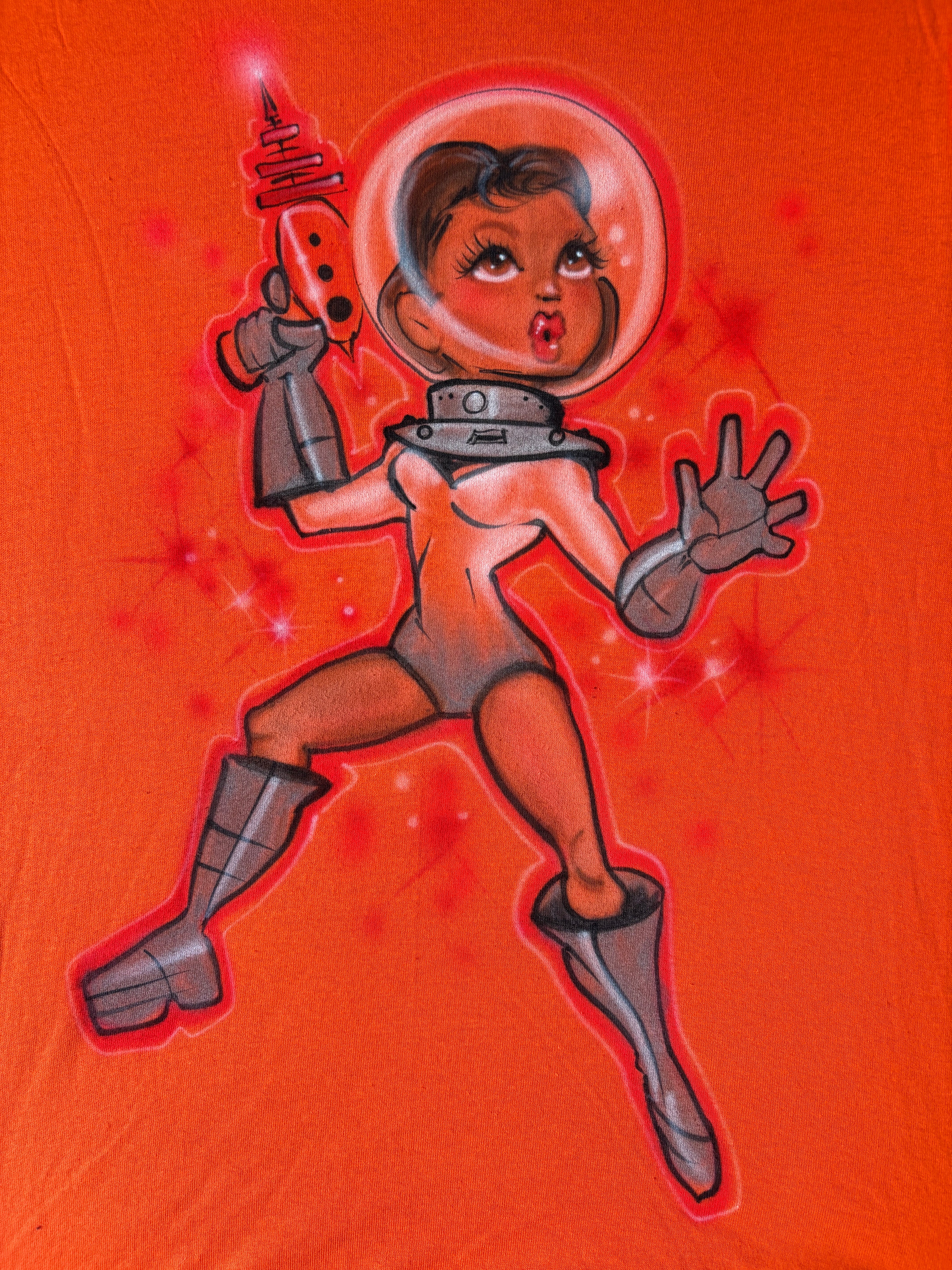 Space Girl And The World of Tomorrow Airbrushed Tee