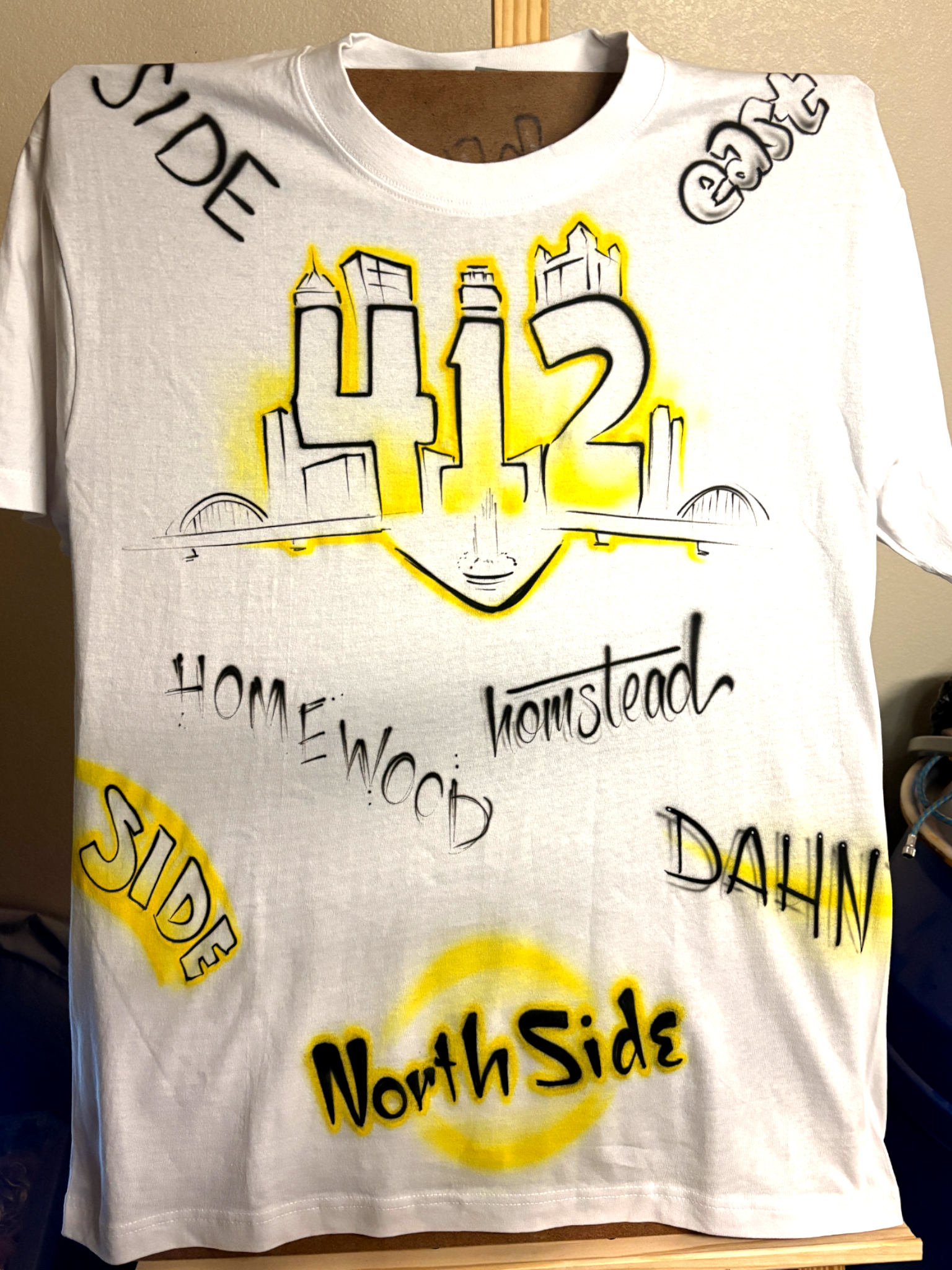 PITTSBURGH! Custom Airbrushed Shirt – 412 Pride Tee