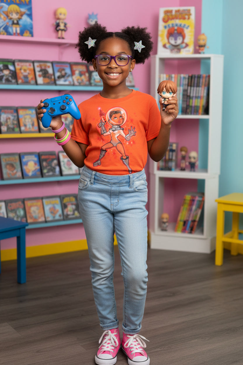 Space Girl And The World of Tomorrow Airbrushed Tee