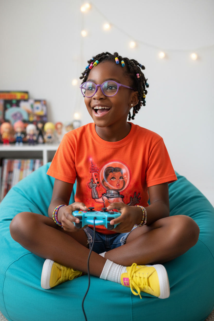 Space Girl And The World of Tomorrow Airbrushed Tee